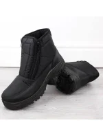 Novinky M EVE439 čierne zateplené snehové topánky