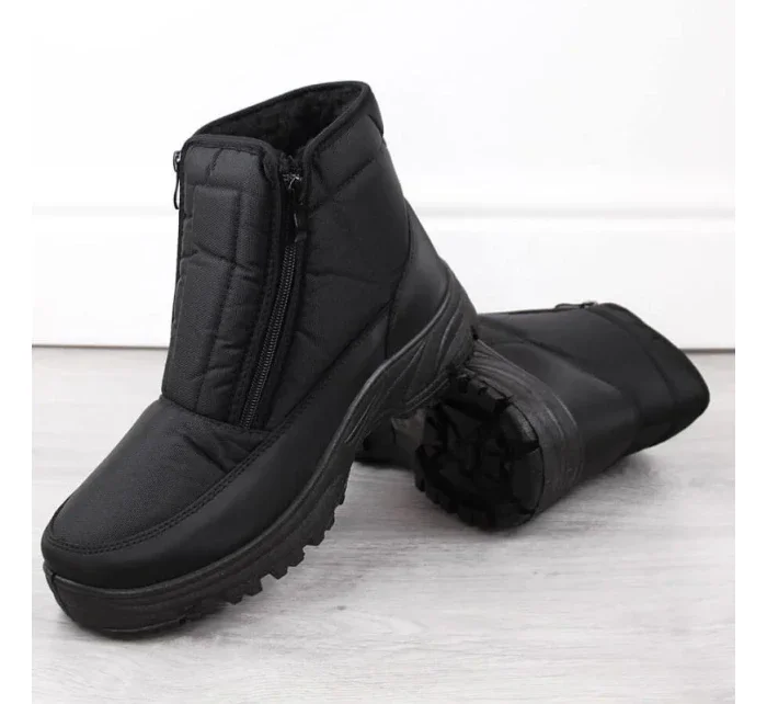 Novinky M EVE439 čierne zateplené snehové topánky