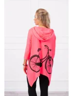 Mikina s potiskem kola růžová neonová Mikina s potiskem kola růžová neonová