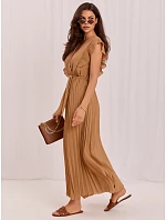 Sukienka IT SK model 22272245 camelowy - FPrice Sukienka IT SK model 22272245 camelowy - FPrice