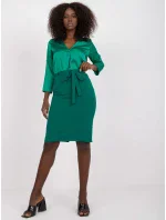 Sukňa LK SD 506632.32P tmavo zelená