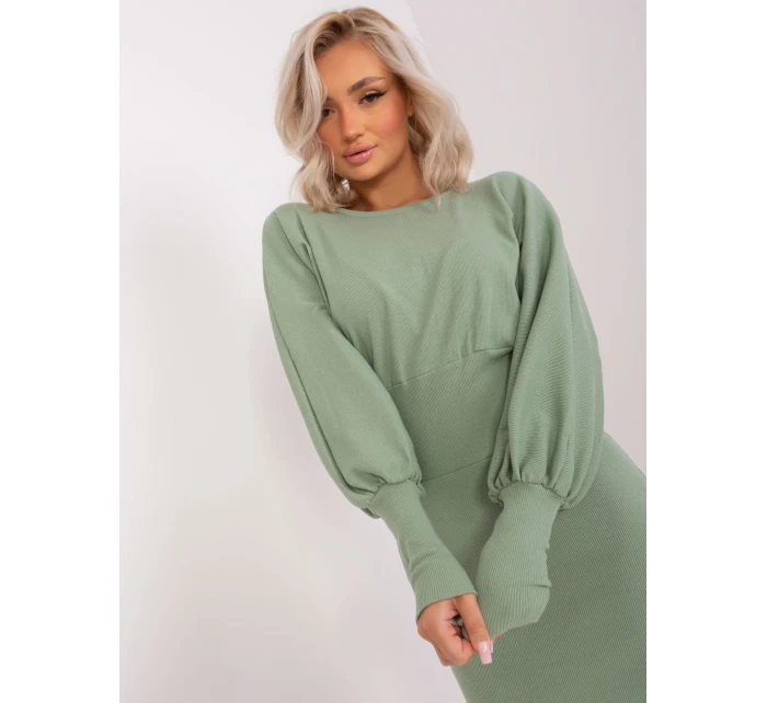 Sukienka RV SK model 18781064 pistacjowy - FPrice Sukienka RV SK model 18781064 pistacjowy - FPrice