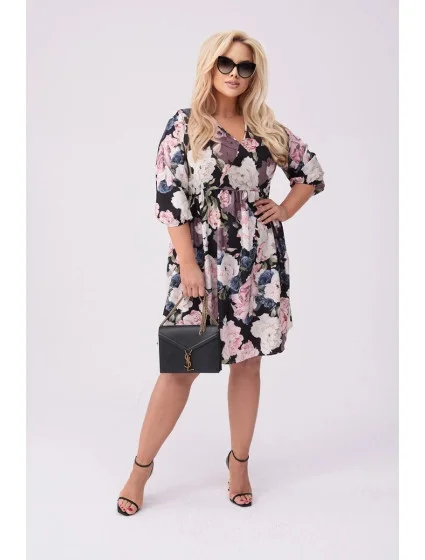 dámské letní květované šaty model 20070178 - Moon dámské letní květované šaty model 20070178 - Moon