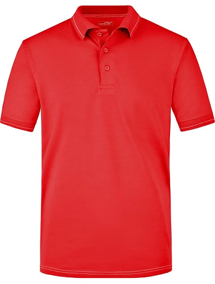 Daiber JN 569 Pánske elastické polo tričko z džerseju 02.0569 červené/biele