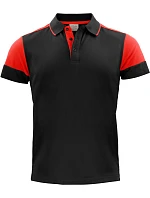 Prime Polo Men Pánské piqué polo z těžké bavlny model 22453312 black/red - Printer Prime Polo Men Pánské piqué polo z těžké bavlny model 22453312 black/red - Printer