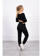 Súprava s blúzkou čierna