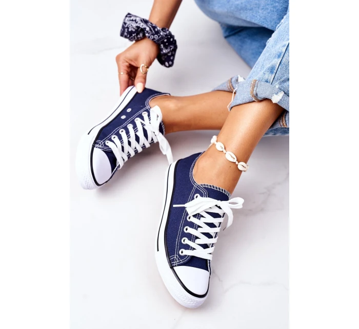 Dámské Klasické Tenisky Tmavě Modré model 21558092 - Boto Dámské Klasické Tenisky Tmavě Modré model 21558092 - Boto