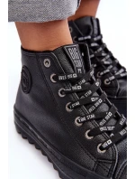Trampki Damskie Big Star Wysokie Ocieplane Czarne EE274110 Trampki Damskie Big Star Wysokie Ocieplane Czarne EE274110