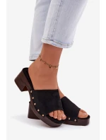 Dámské sandály na s zlatými přezkami Černé model 21951383 - Boto