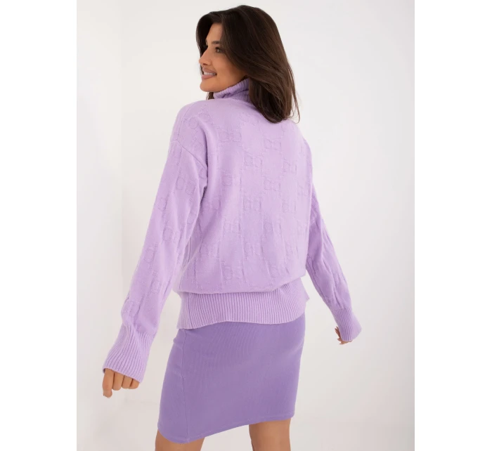 Sweter AT SW  jasny fioletowy model 20459103 - FPrice