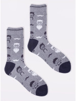 Yoclub Bavlnené ponožky Vzory Farby SKA-0054F-H700 Grey