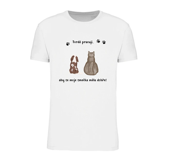 Personalizované pánské tričko s ilustrací zvířátek