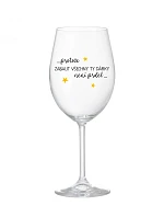 BECAUSE Balenie darčekov nie je problém - číry pohár na víno 350 ml
