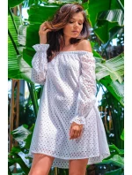 Denné šaty A435 Biela - Awama