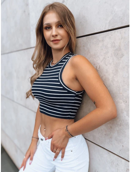 Dámský pruhovaný top  navy blue Dstreet model 21969939 - FashionStreet