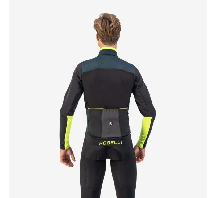 Rogelli zimná bunda CADENCE modro-čierna-fluor L