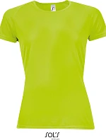 SOL'S Sporty Women Dámske raglánové športové tričko 25.1159 neónovo zelené