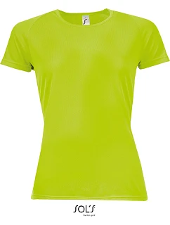 SOL'S Sporty Women Dámske raglánové športové tričko 25.1159 neónovo zelené