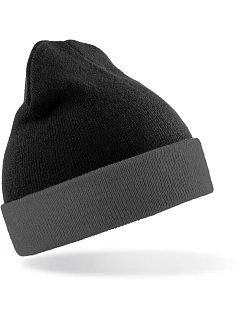 Result Headwear RC 930X Pletená čiapka „Black Compass“ 28.930X čierna/sivá
