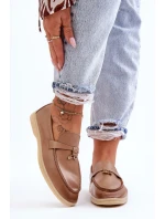 Dámské klasické mokasíny hnědé model 21626974 - Boto