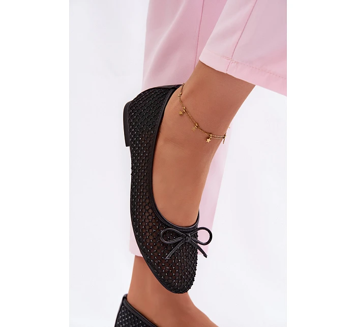 Síťované baleríny s ozdobou Vinceza 62270 Černé Síťované baleríny s ozdobou Vinceza 62270 Černé