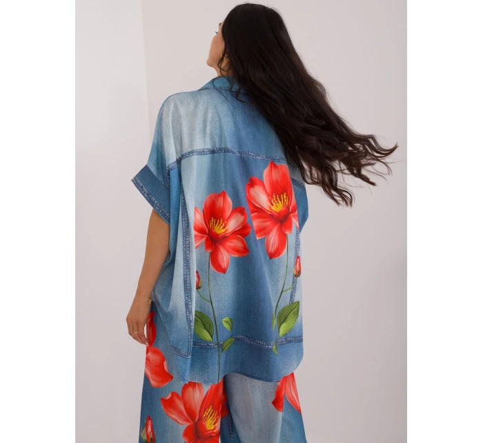 Košeľa DHJ KS 19007 1.30 modrá Košeľa DHJ KS 19007 1.30 modrá