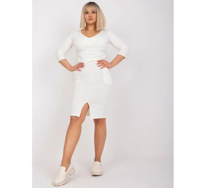 Šaty RV SK model 17217025 ecru - FPrice Šaty RV SK model 17217025 ecru - FPrice