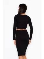 Súprava Kayle M369 čierna (sukňa + blúzka) - Figl