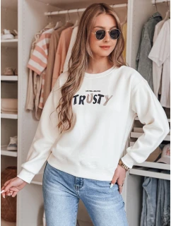 Dámská oversize mikina s výšivkou ecru Dstreet model 21988065 - FashionStreet