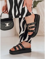 Dámske žabky na platforme PLATOFI black FashionStreet ZY0879