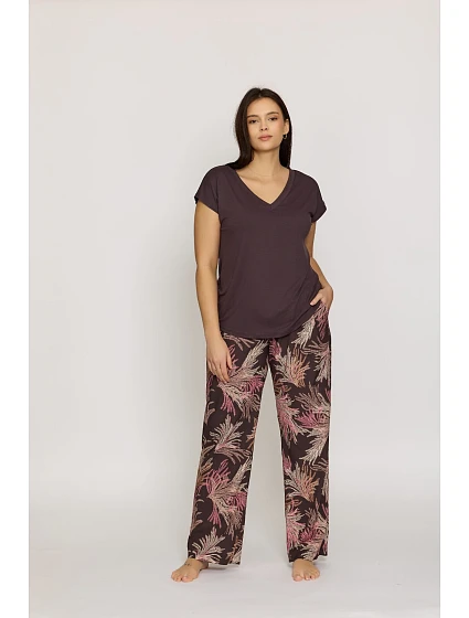 Mix&Match Mila model 22146006 Pyžamové kalhoty s potiskem S2XL - Mefemi Mix&Match Mila model 22146006 Pyžamové kalhoty s potiskem S2XL - Mefemi