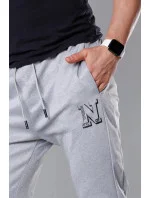 Pánske tepláky s potlačou Light Grey (8K178-2)