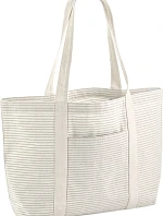 Westford Mill W 255 Nákupná taška s prúžkami z bio bavlny 50.0255 grey stripe
