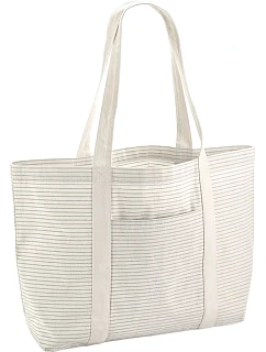 W 255 Nákupní taška pruhovaná z bio bavlny model 22432862 grey stripe - Westford Mill