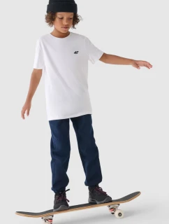 Chłopięce Spodnie Joggery Casual Gładkie 4F 4FJWMM00TTROM0812-31S Granatowe