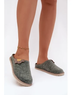 Dámské pantofle s květinou Inblu CS000043 zelené