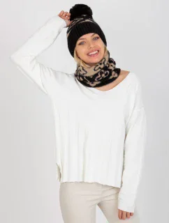 Dámska čiapka AT CZ CM 317 čierna a béžová