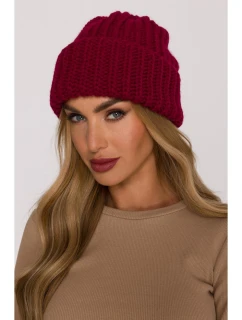 M895 Rebrovaná čiapka - bordová