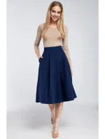 M302 Dámska midi sukňa - tmavo modrá M302 Dámska midi sukňa - tmavo modrá