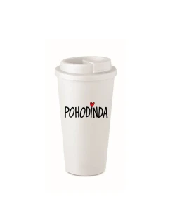 POHODINDA - bílý termohrnek 475 ml