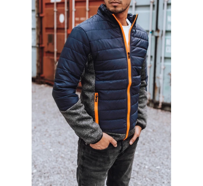 Pánská přechodná bunda prošívaná tmavě modrá Dstreet model 21963631 - FashionStreet