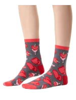 Dámské ponožky model 14559108 Srdce - Steven Dámské ponožky model 14559108 Srdce - Steven