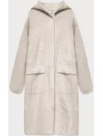 Béžový vlnený prehoz s kapucňou (B3006) Béžový vlnený prehoz s kapucňou (B3006)
