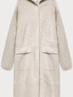 Béžový vlnený prehoz s kapucňou (B3006)