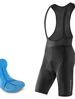 Cyklistické šortky Rockbros RK2002XL s trakami a vložkou XL – čierne