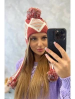 Dámska klapka na uši Eunika K322 červená Dámska klapka na uši Eunika K322 červená