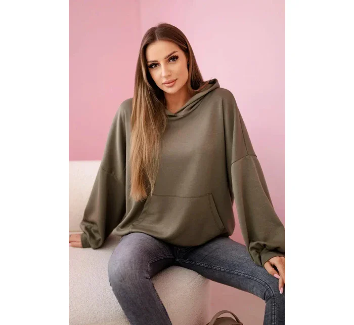 Mikina s kapucí model 20958542 khaki - K-Fashion Mikina s kapucí model 20958542 khaki - K-Fashion