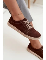 model 21712724 typu barefoot z přírodního semiše 314 čokoládové - Zazoo