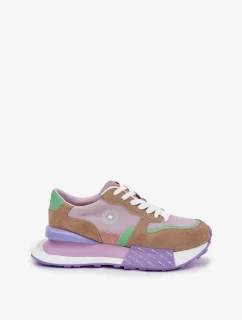 Dámske semišové tenisky na platforme Big Star - ružové