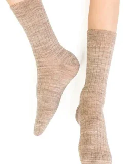 DETSKÉ PLETENÉ PONOŽKY Z MERINO VLNY 130